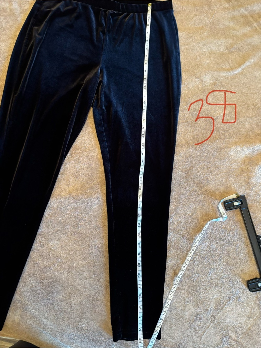Chico’s Black Velvet pull on pants size 12 (2) - Picture 4 of 6